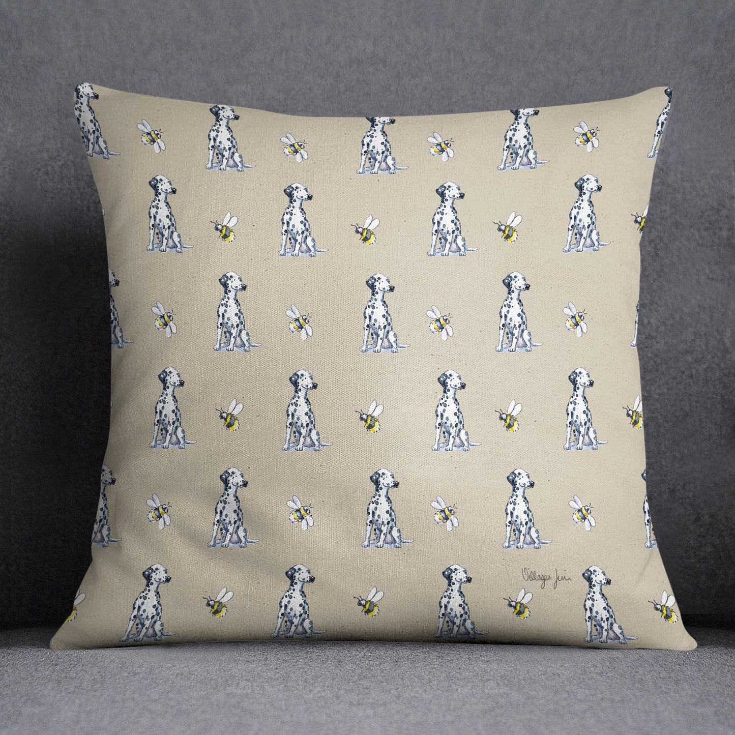 Dalmatian and Bee Cushion