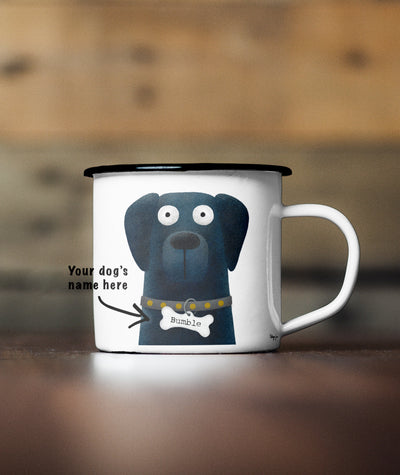 Black Labrador - Personalised Pooch Art Enamel Mug