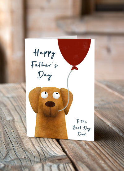 Golden Lab Fathers Day Card