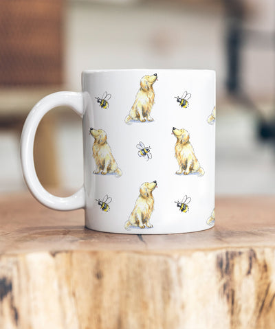 Golden Retriever and Bee Ceramic Mug