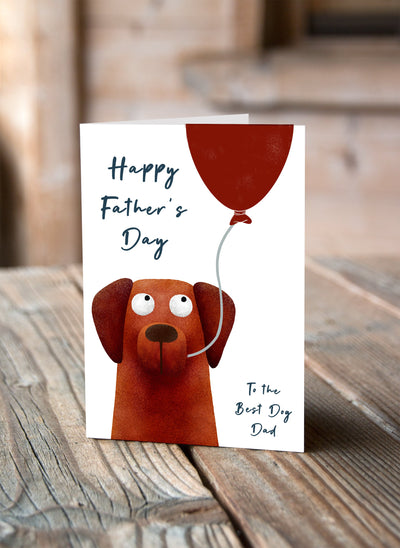 Fox Red Lab Fathers Day Card