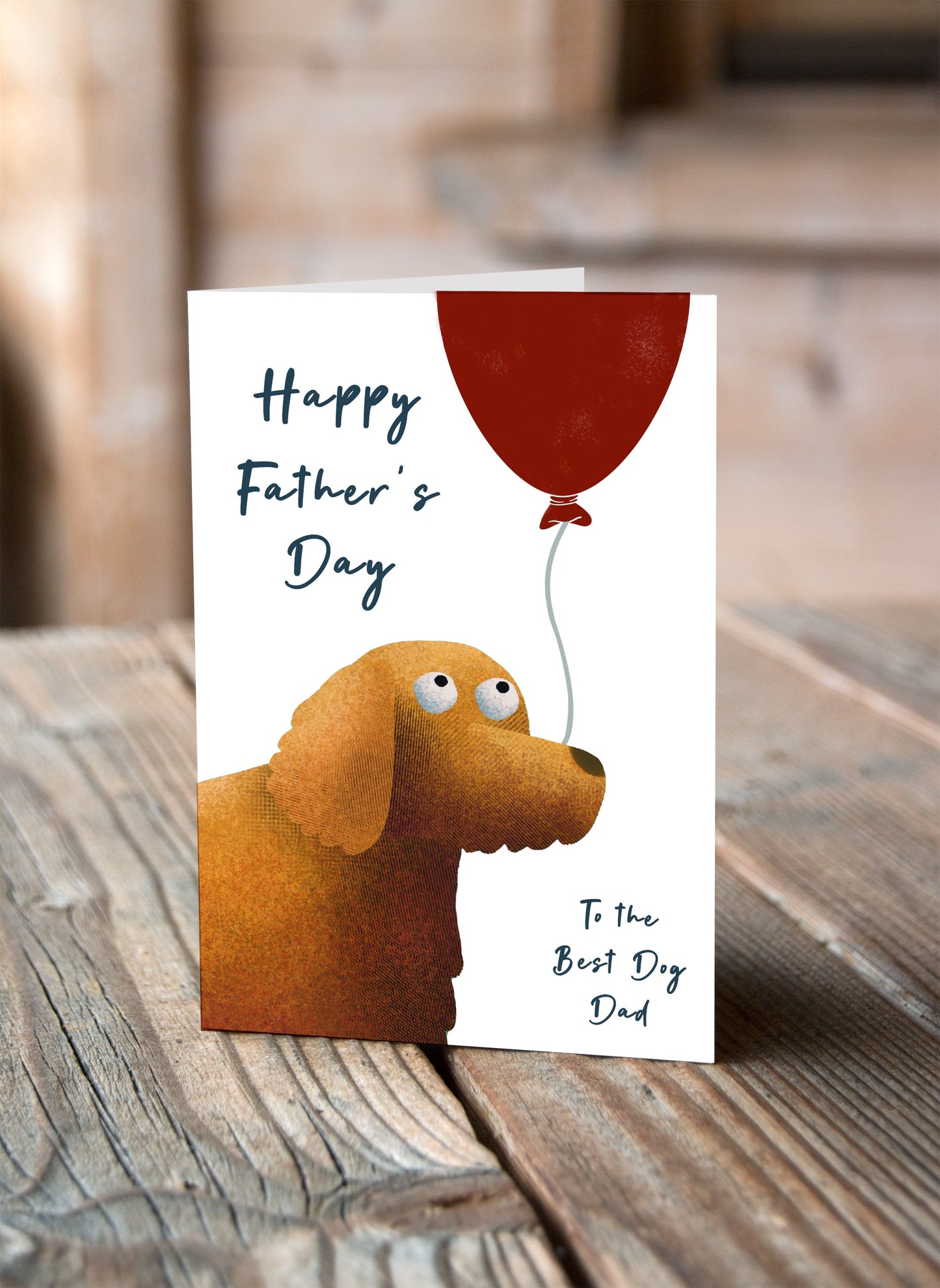 Golden Retriever Fathers Day Card