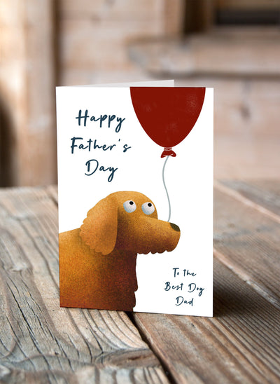 Golden Retriever Fathers Day Card