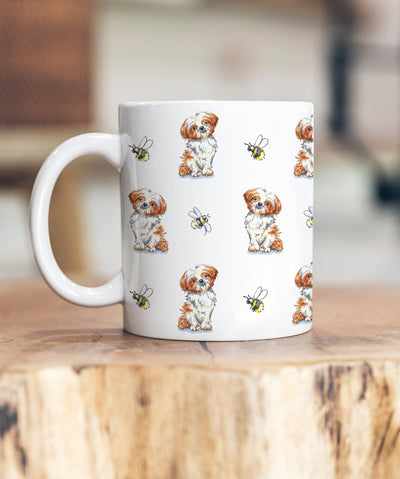 Shih Tzu and Bee Ceramic Mug