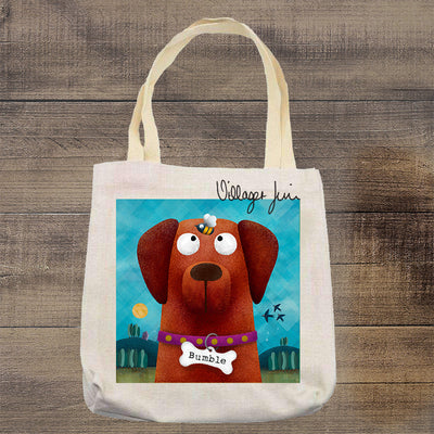 Fox Red Labrador & Bumble Bee - Personalised Pooch Tote Bag