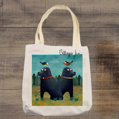 Two Black Labs - Labradorable Tote Bag