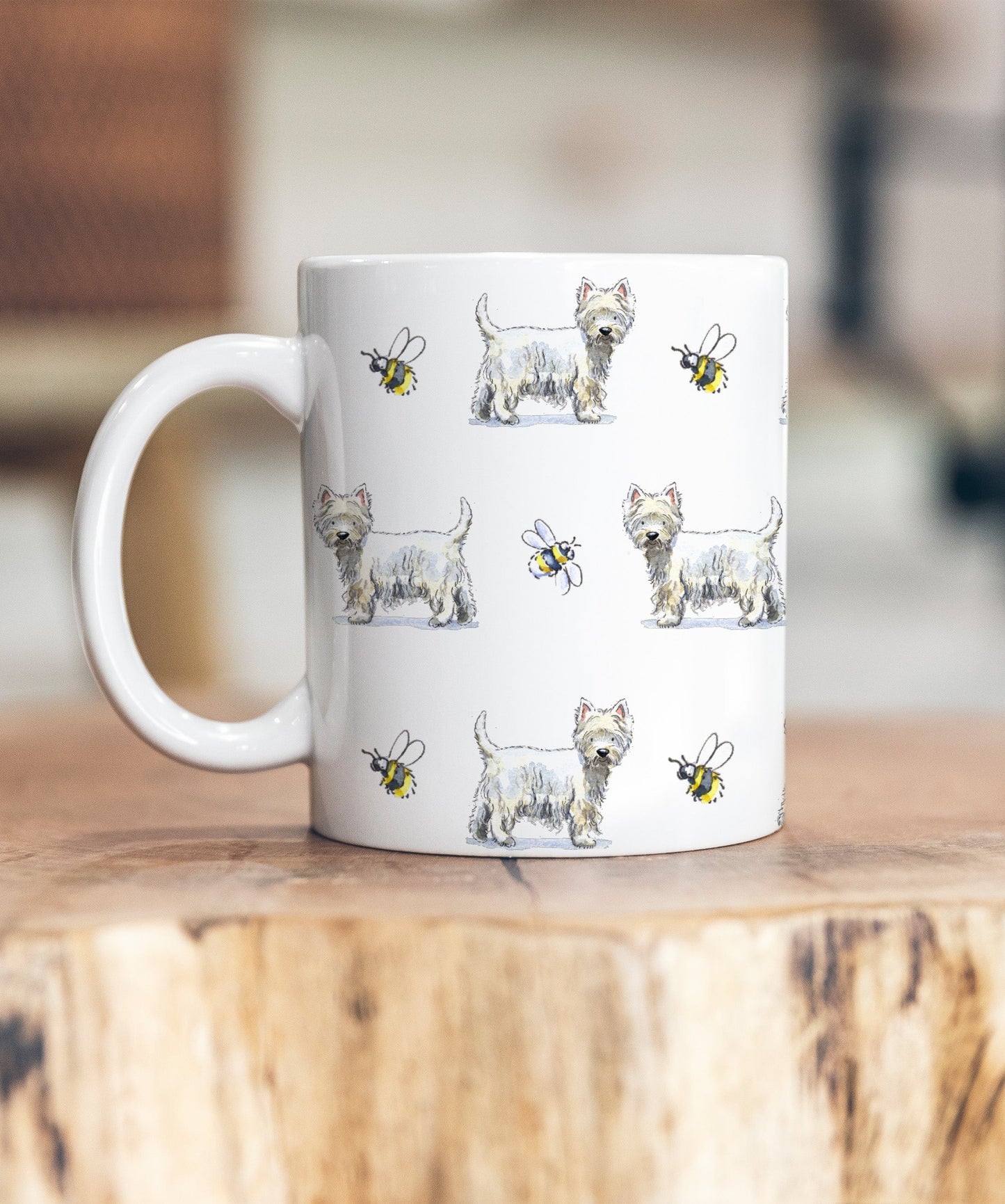 Westie and Bee Ceramic Mug